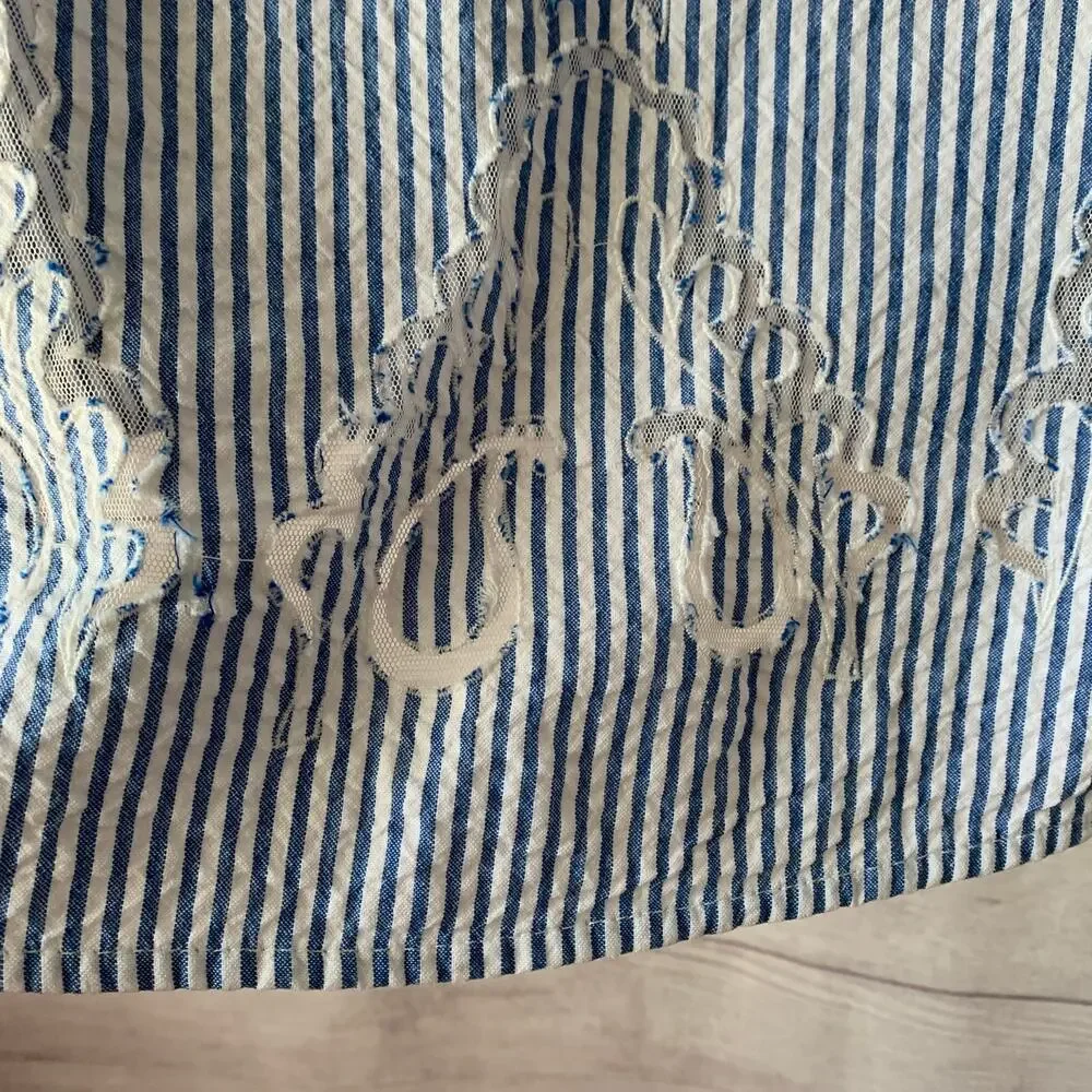 Zara blue white